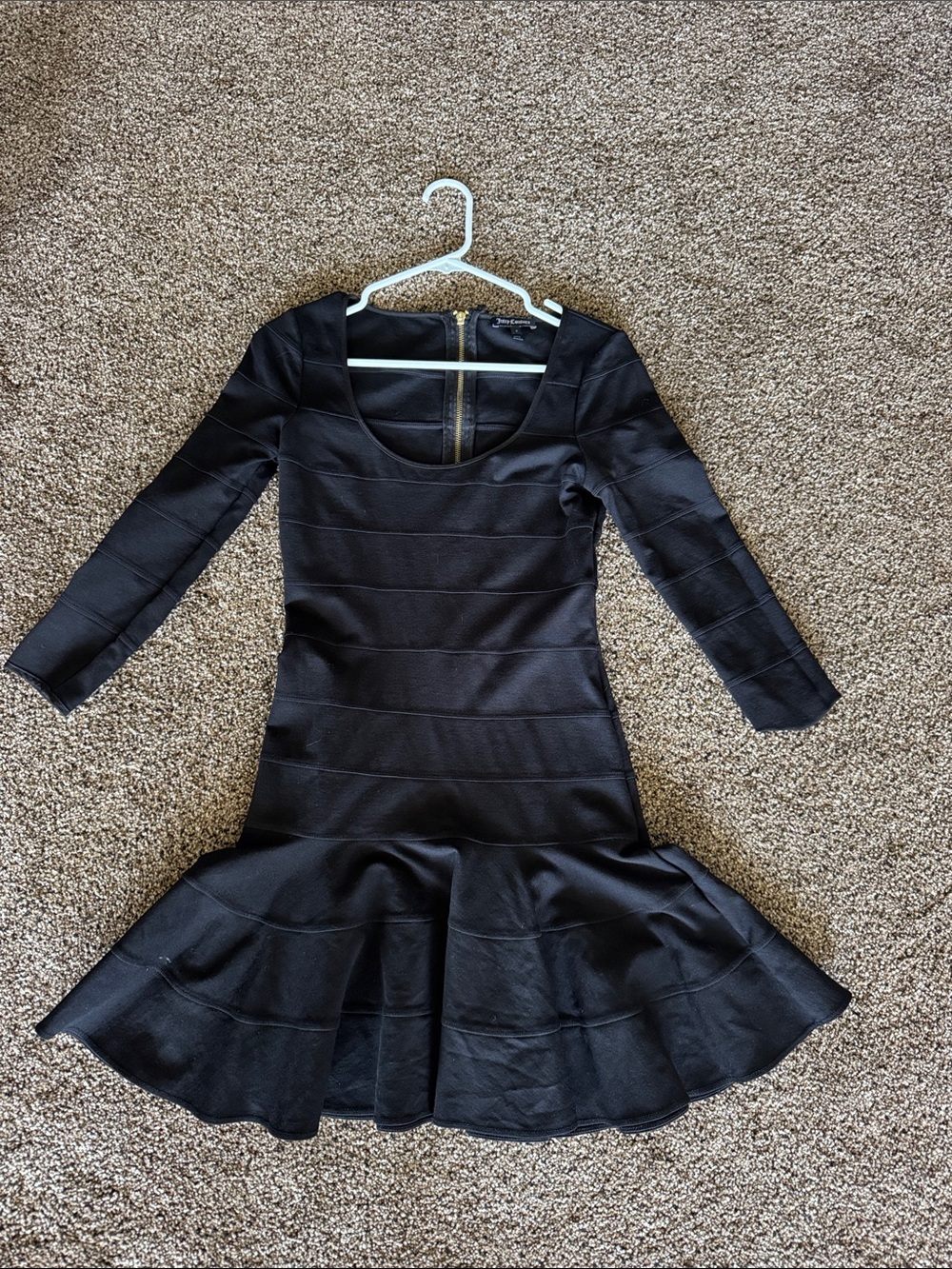 Juicy Couture Black Bandage Dress with Scoop Neck